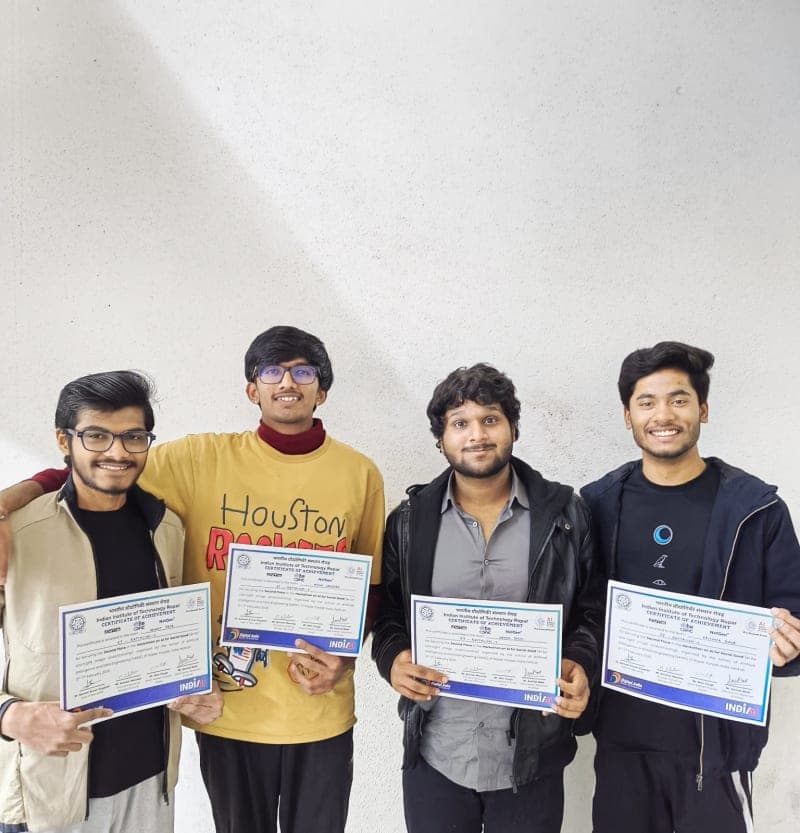 RoboGenesis team with certificates